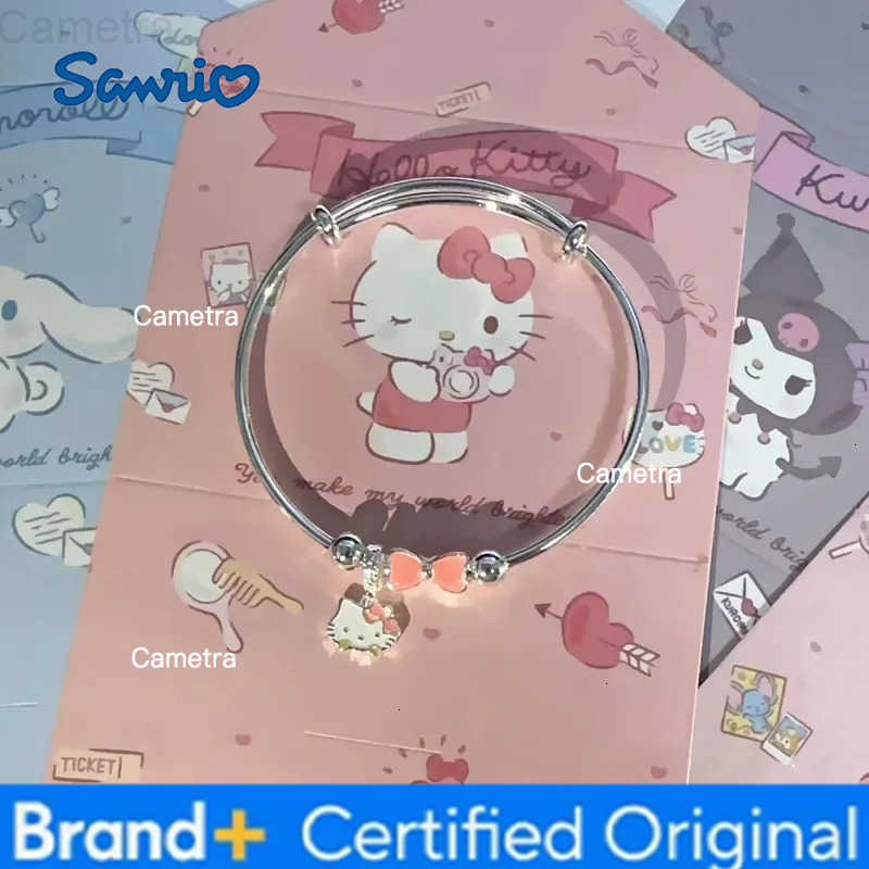 Sanrio Hello Kitty Bangle Bracelet Kuromi Cinnamoroll Melody Pendant Cute Bracelet H251229