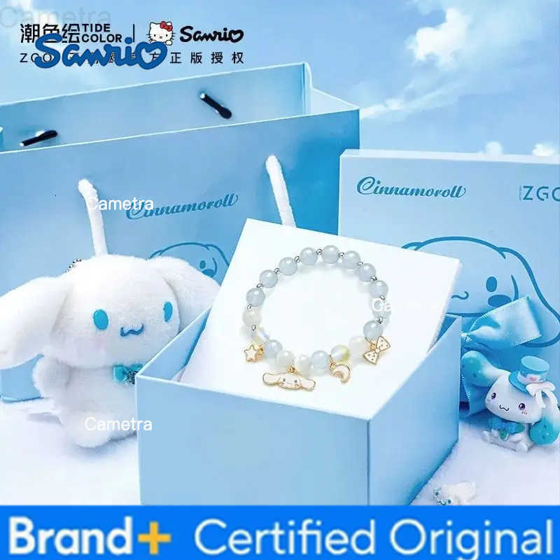 Sanrio Tide Painted Jade Cinnamon Dog Crystal Bead Bracelet Girl Gifts H251229