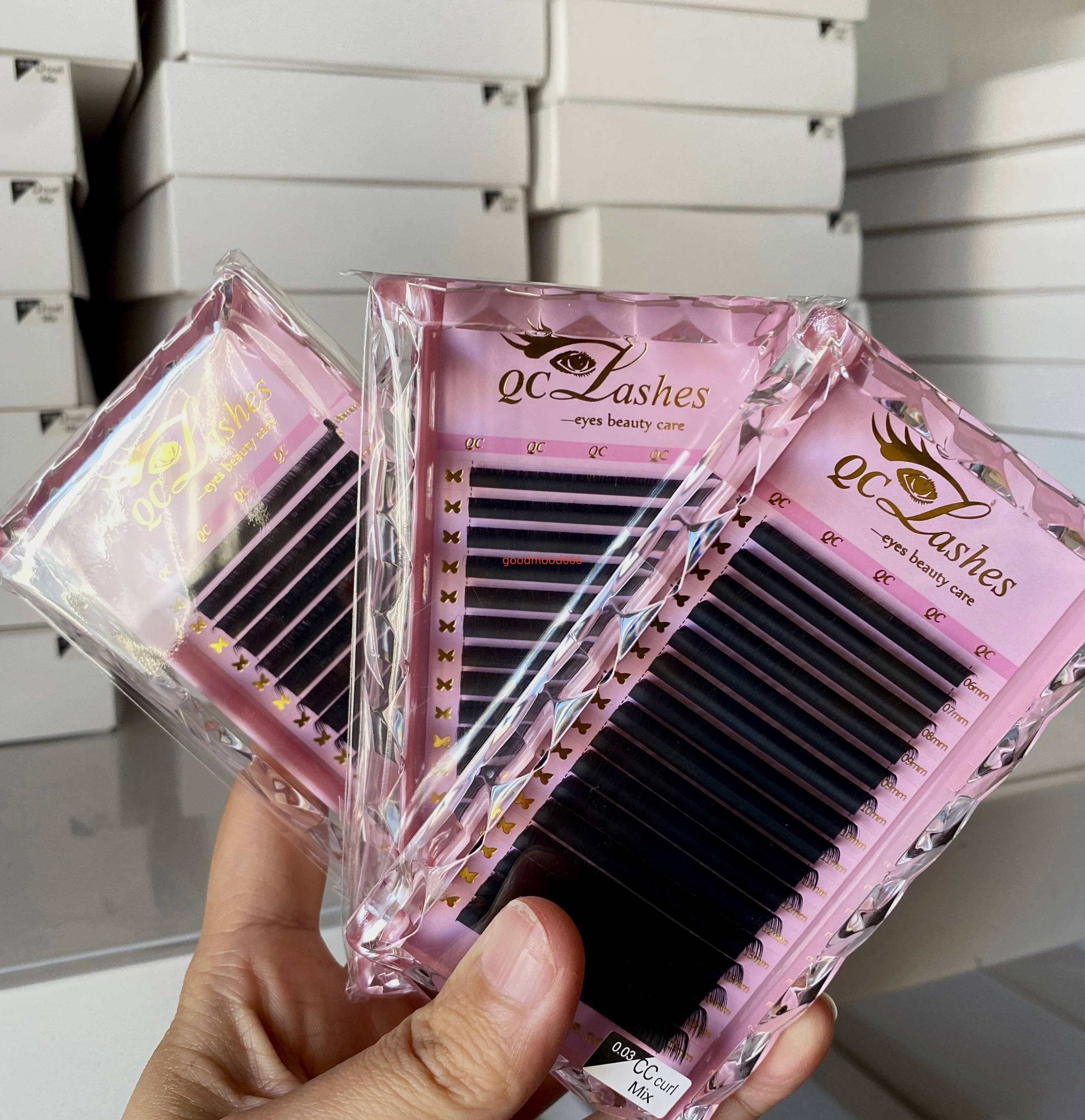 Custom Velvet Volume Lash Tray Soft Silk Eyelash Extension Fluffy Super Jet Black Cashmere Matte Lash Extensions Trays