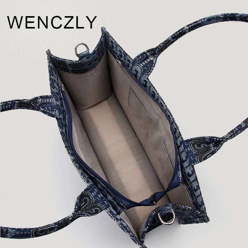 WENCZLY Tote Bag For Women Designer Handbags And Purse Canvas Letter Embroidery Decoration New In Crossbody Bags LEMON KOKO