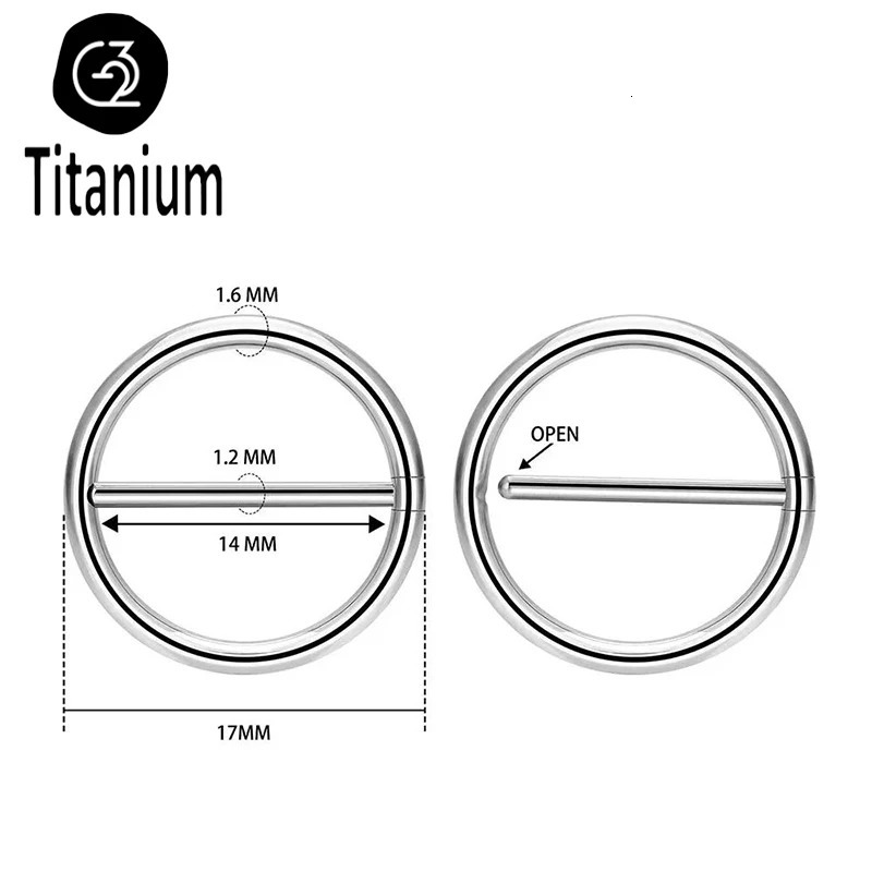ASTM 36 G23 Piercing Sexy Nipple Rings Fashion Nipple Piercing for Women Retainer Papillary Earring Body Jewelry 14G 251224