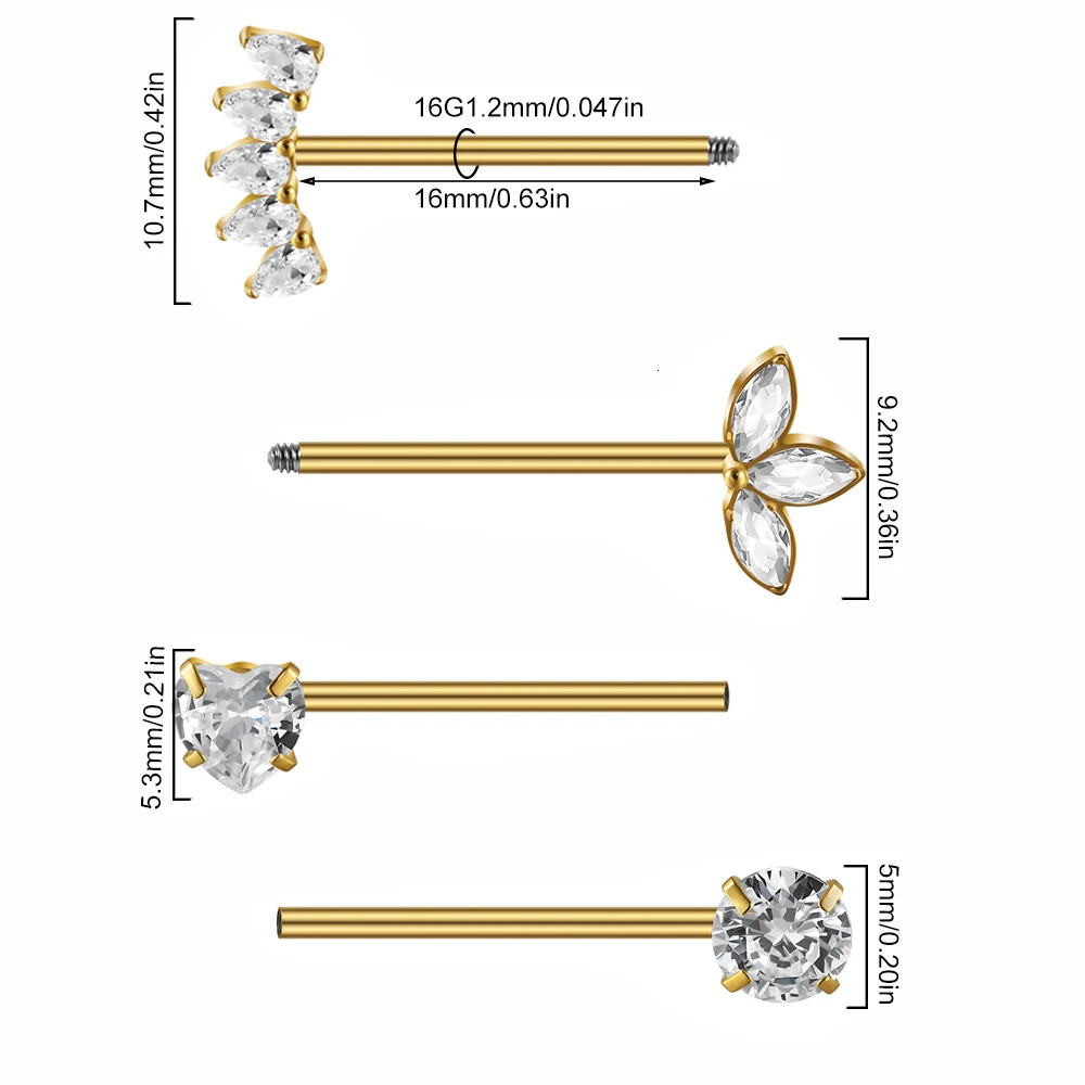 1/2PCS Heart Nipple Piercing CZ Crystal Sexy Leaf Nipple Shield Ring Nails Barbell Body Pierced Jewelry Chest Decor 16G 251224