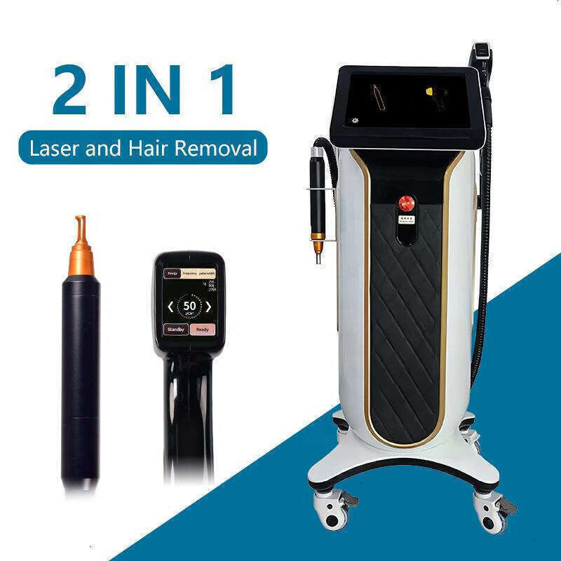 Laser Carbon Peeling 2 In 1 Q Switched Nd Yag Picossecond Tattoo Removal 808 Freezing Point Diode Laser Hair Removal Machine For Beauty Sa