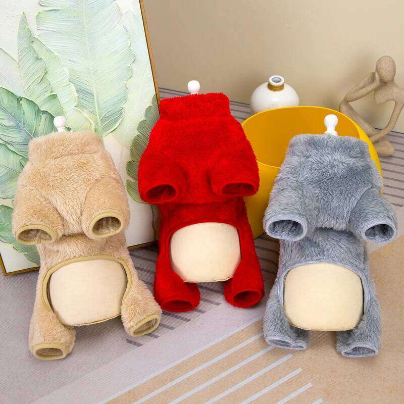 NEW Winter Jumpsuit Coat with Zipper Warm Pet Jacket Overalls for Small Dogs Cats Chihuahua Clothes Maltese Bulldog Onesies