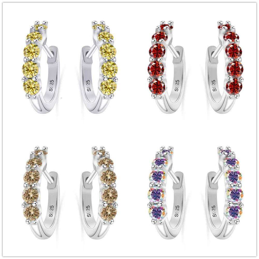 D Color 1CT 3mm Real Moissanite Hoop charm 925 Sterling Sliver Earring for Women Sparkling Fine Jewelry Gift With GRA 4ad