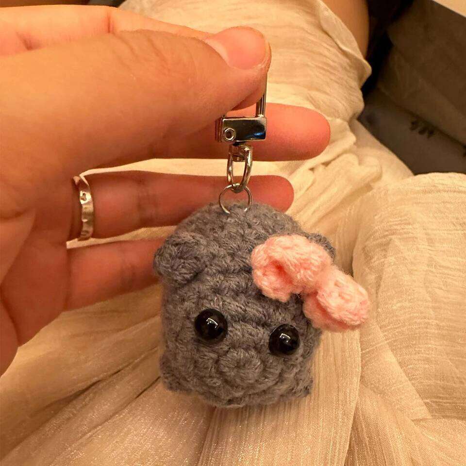 ZAKOL Sad Hamster Violin Song Plush Keychain Bag Charm Funny Cute 2024 Tiktok Key Ring Accessories Gift for Girlfriend