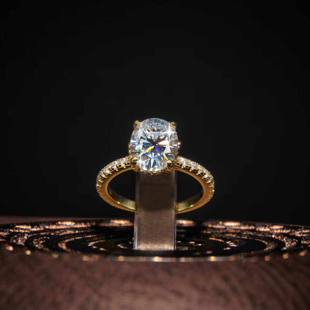 Telula 3CT Mossanite Jewelry VVS Moissanite Solitaire S925 Sterling Silver Moissanite Diamond Engagement Wedding Gold Ring