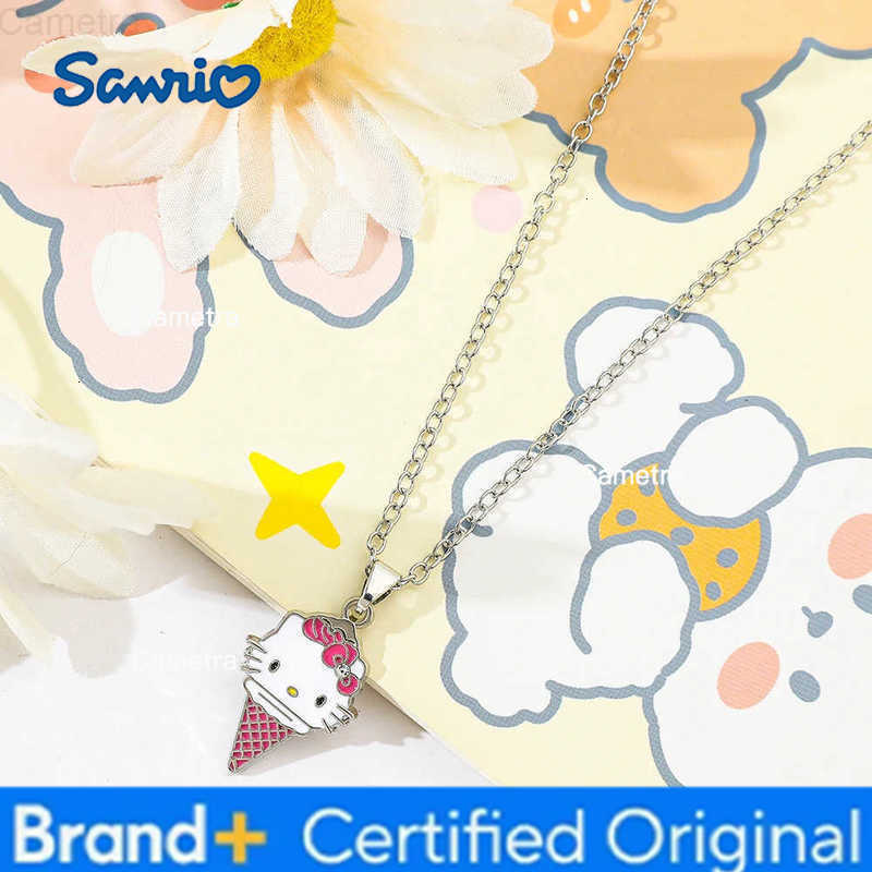Sanrio Fashion Charm HelloKitty Series Necklace Metal Enamel Rhinestone Pendant Necklace Elegant Sweet for Daily Wearing H251229