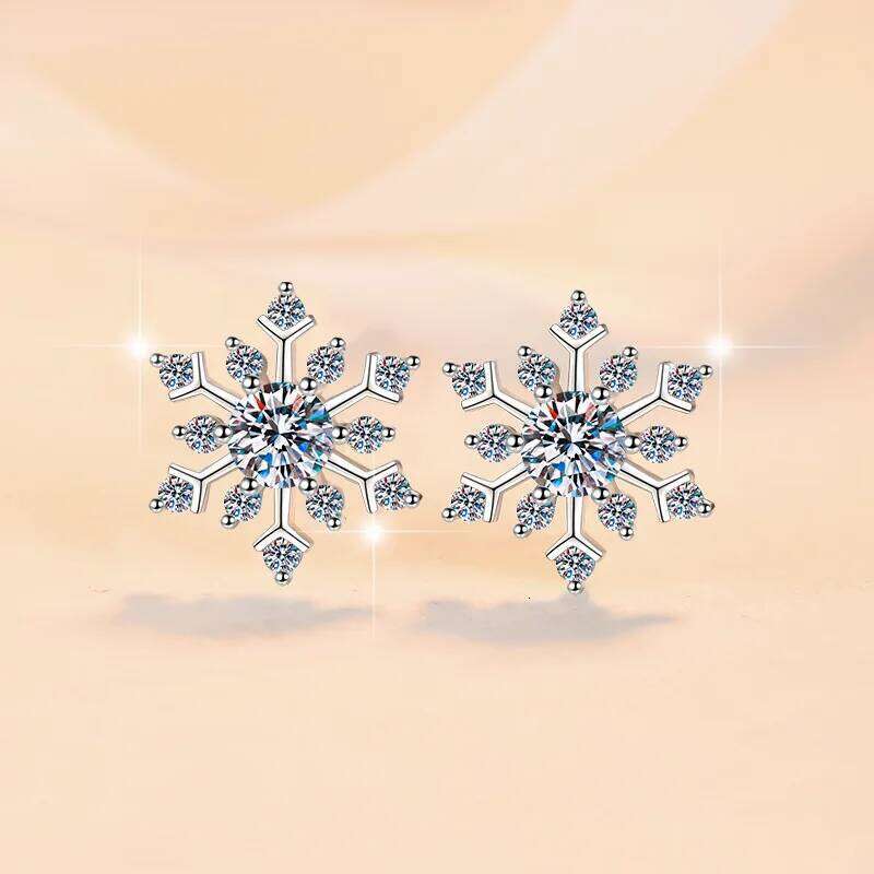 0.5ct Moissanite Earrings for Women Lab Grown Diamond Ear Studs 925 Sterling Silver Fine Jewelry Gift 5d2