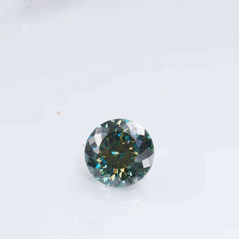 Moissanite Stone Natural Blue Green Color 100 Faceted Cut DIY Charms Ring Necklace Earrings Main Materials with GRA Certificate 7bc