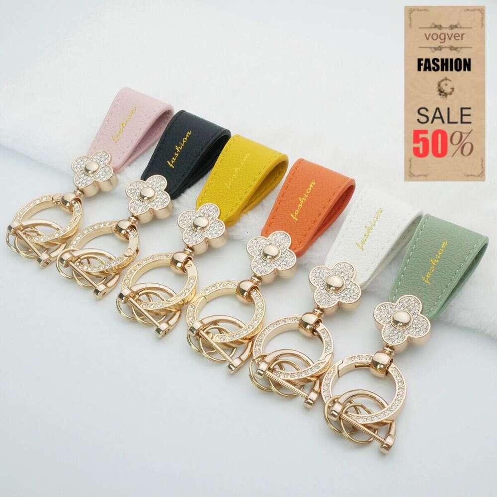 Women's Keychain Ornament Hanging Chain metal keyring key wallet Hot Sale New Accessories Pearl Bow Pendant Jewelry Earphone Case orange