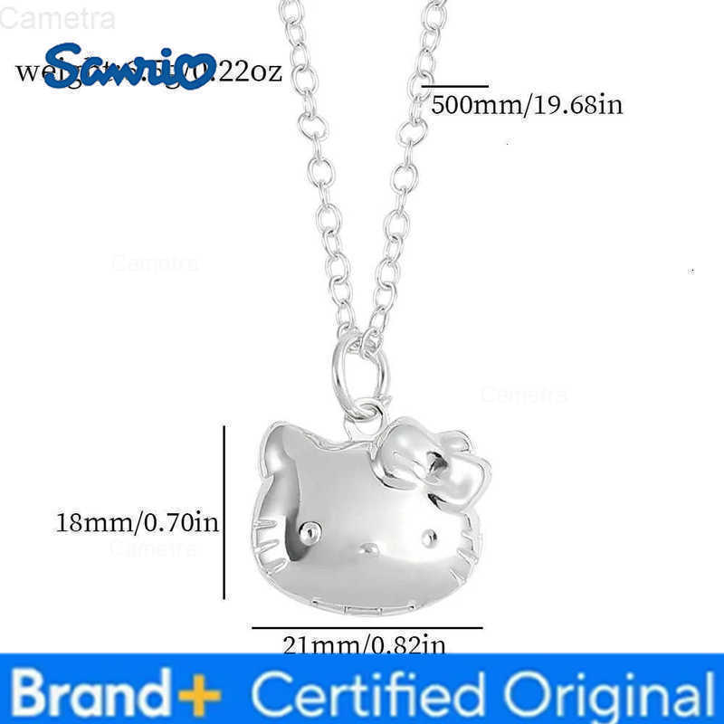 Sanrio Y2k Hello Kitty Necklace With Chain Imitation Pearl Necklace Korean Jewelry for Kids Girls Fashion Pendant H2512291