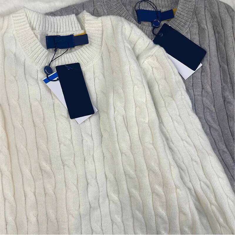 Winter Cozy Cable Sweater, Embroidered Round Neck Pullover, Unisex Warm Knit Top The Perfect Gift For Everyone