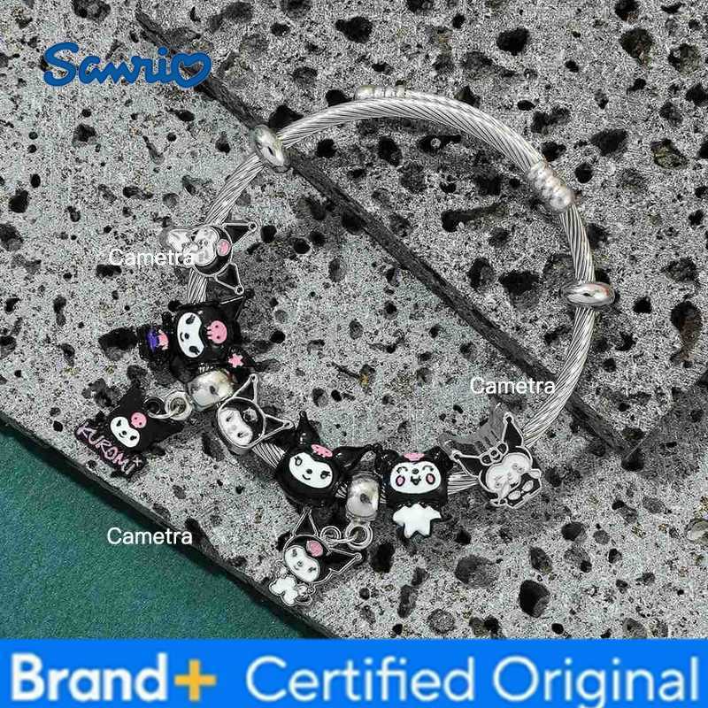 Sanrio Kuromi Cartoon Cute Bracelet Exquisite Charm Bangle for Girls And Women Fashion Jewelry Accessory Gift H251229