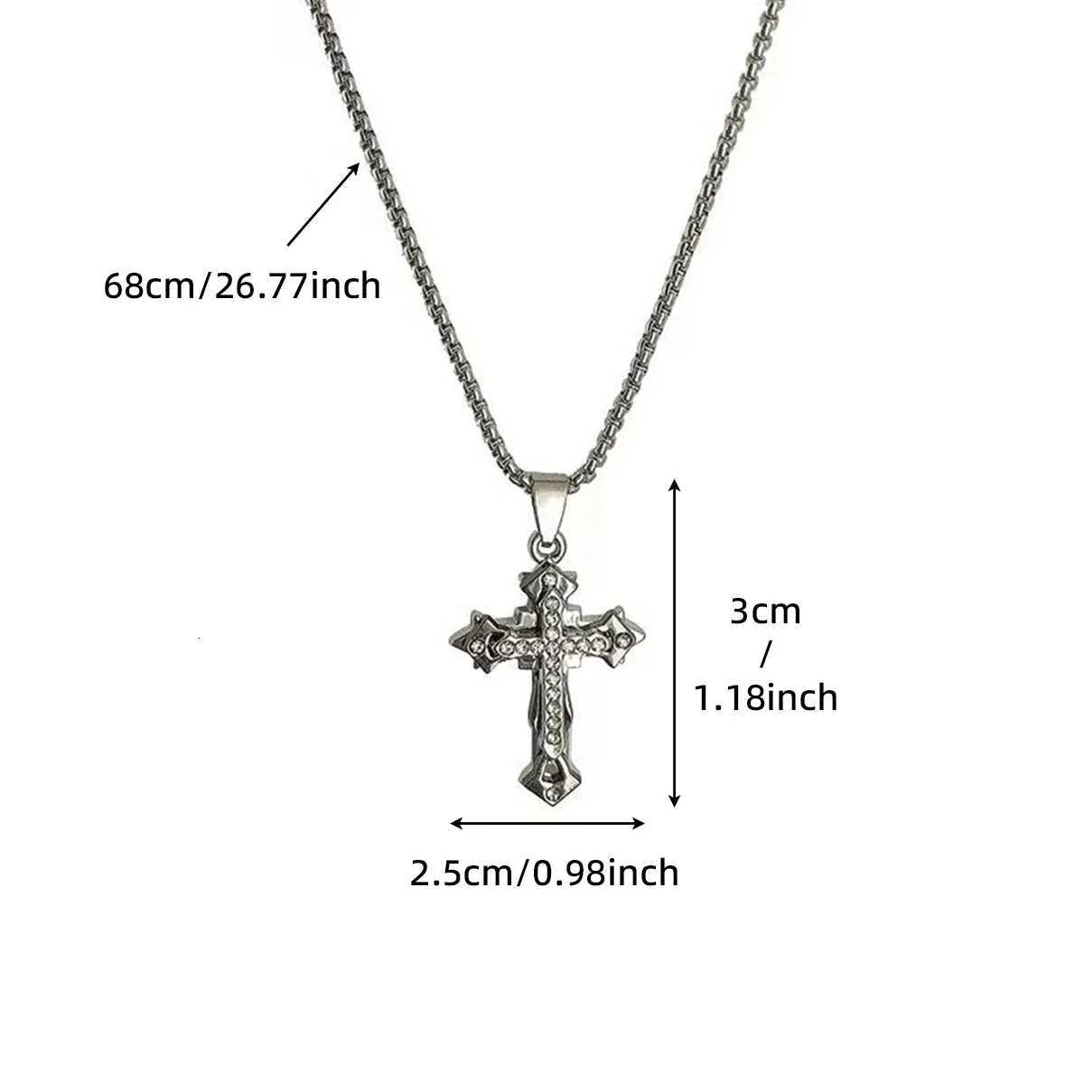 New Stainless Steel Zirconia Cross Necklaces Hypoallergenic Light Luxury Jewelry for Women Daily Party Summer Series Y251227