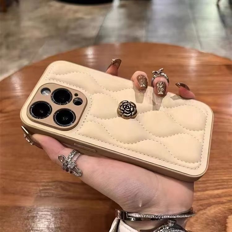 Minimalist Camellia Compatible with iPhone 17 Pro Max Case, Floral Soft Shockproof Protective Cover Phone Case for Women Girls