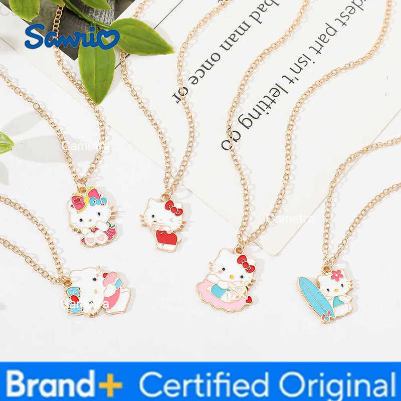 Sanrio Anime Figure Necklace Set Fashion Exquisite Hello Kitty Kuromi Neckchain Kawaii Birthday Jewelry Gifts for Best Friends H251229