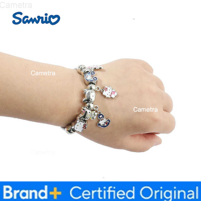 Sanrio Japanese Anime KT Cat New Bracelet Cartoon Bead Bangles Women Accessories Luxury Chains Y2k Girls Fashion Bracelets Girlfriend G H251229