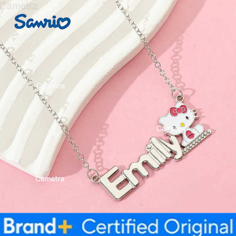 Sanrio New Hello Kitty Emily Word Pendent Anime Chain Cute Hot Girl Accessories Best Friend Birthday Gifts H251229