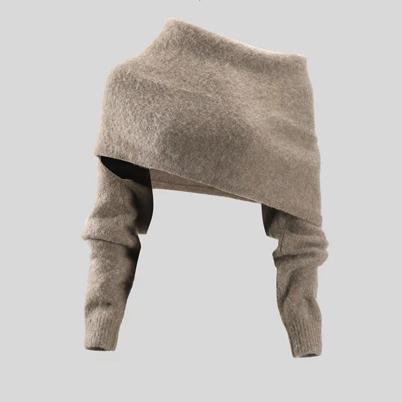 Womens Shawl Turtleneck Top Fashionable Casual Skirt High-Quality Wool Sweater Set 2026 Spring Arrivals Y2K 251219