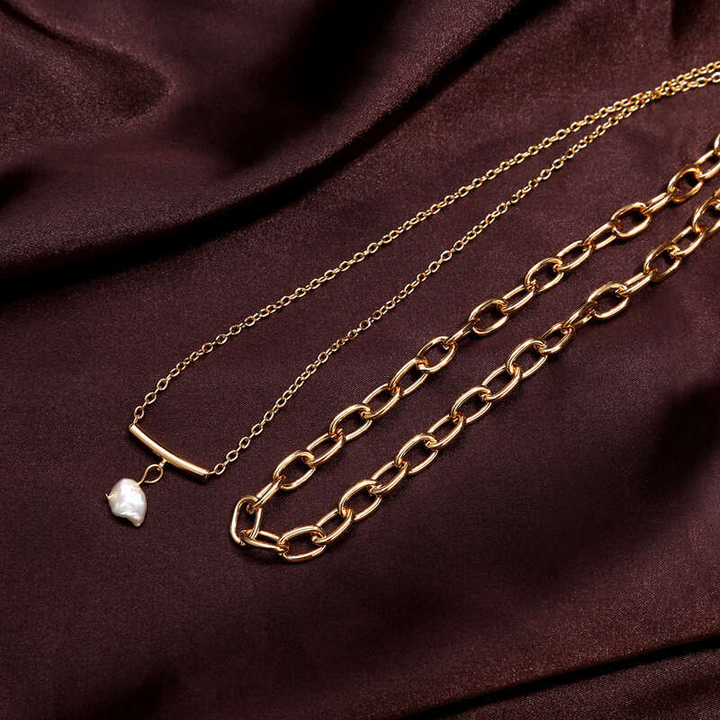 New Internet Celebrity INS Style Baroque Three-Piece Set Multi-Layer Necklace Women's Jewelry