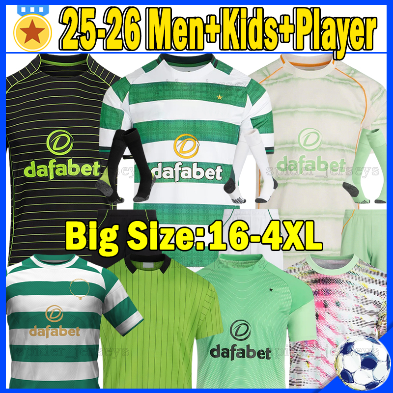 XXXL 4XL 25 26 DAIZEN CeltsJerseys NYGREN Soccer Jerseys REO McCOWAN KENNY 2025 2026 Player Version celticfc Football Shirts Goalkeeper SCHMEICHEL Men Kids Kits