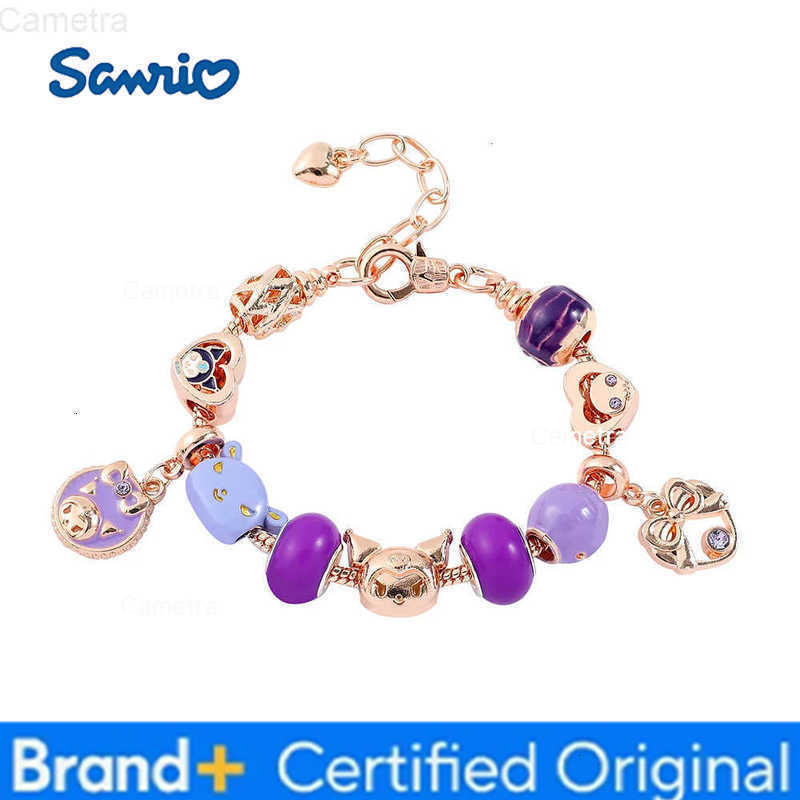 Sanrio Sanrioed Melody Kuromi Cartoon Kawaii Charm Bracelet Men Women Fashion Bangle Birthday Gifts Toy H251229