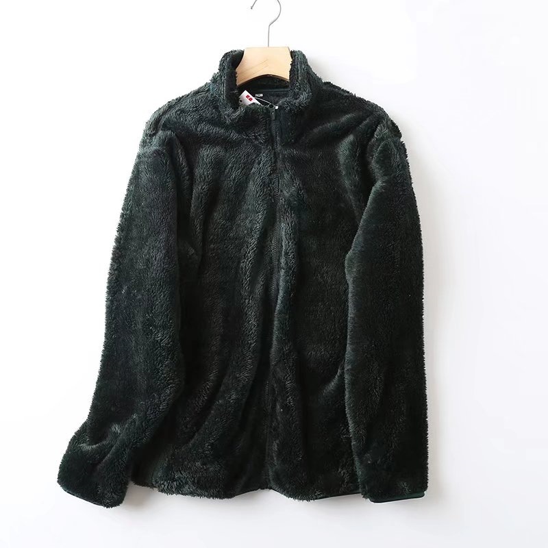 Women's Jackets Winter Long Sleeve Fleece Jacket Zipper Cardigan Coral Material Regular Style China Mainland Origin