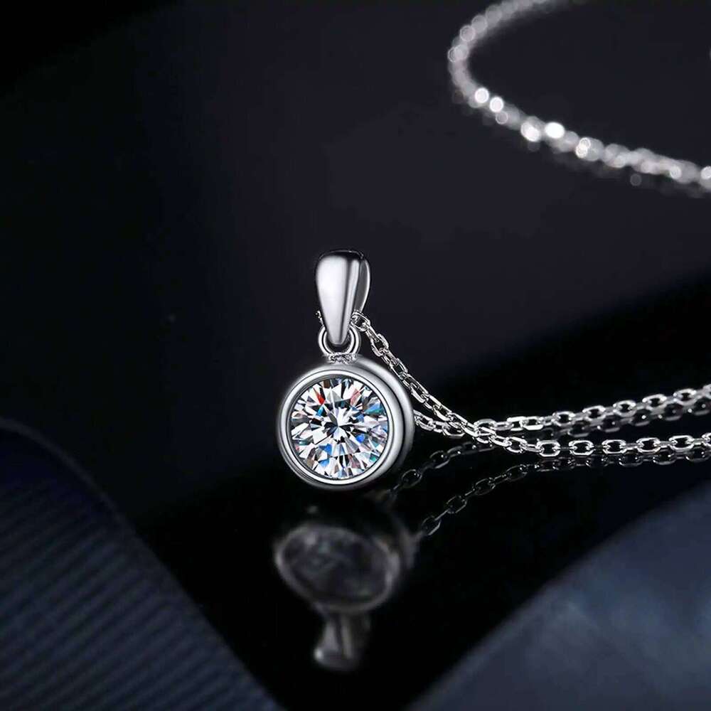 1-3ct Moissanite Woman Pendant Sier For Women Chains Party Bridal Fine Jewelry 925sterling Silver Necklace 3ef