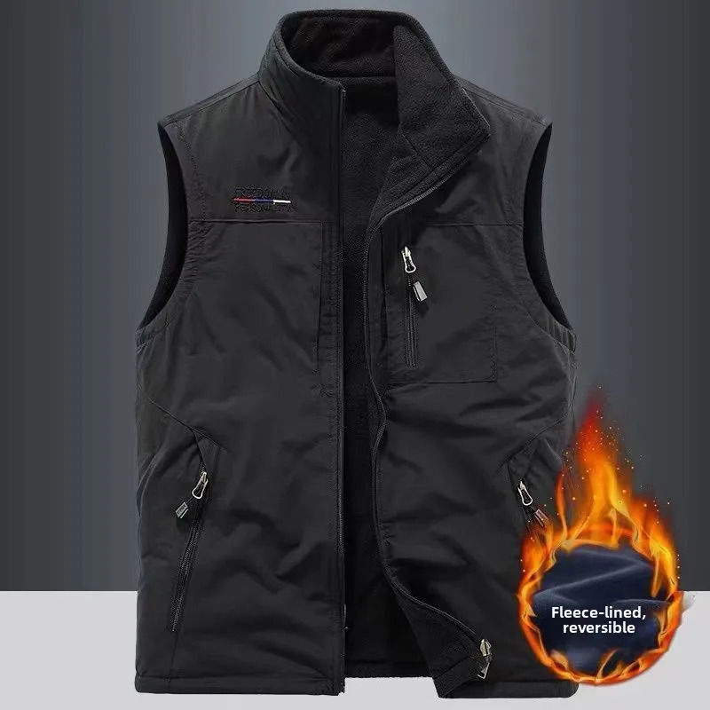 Men Outdoor High Quality Sports Leisure Windproof Breathable Sleeveless Thick Vest Fashionable and Warm Comfort 251225