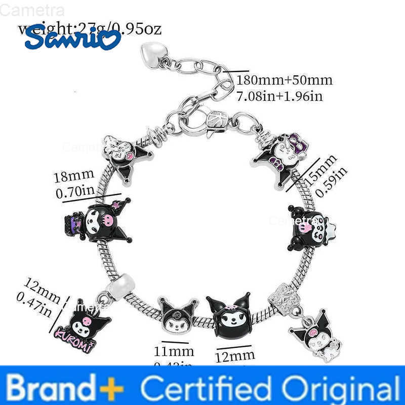 Sanrio Kawaii Kuromi Charms Bracelet Cute Kuromi Bangles for Women Luxury Chains Y2k Jewelry Bracelet Party Accessories H251229