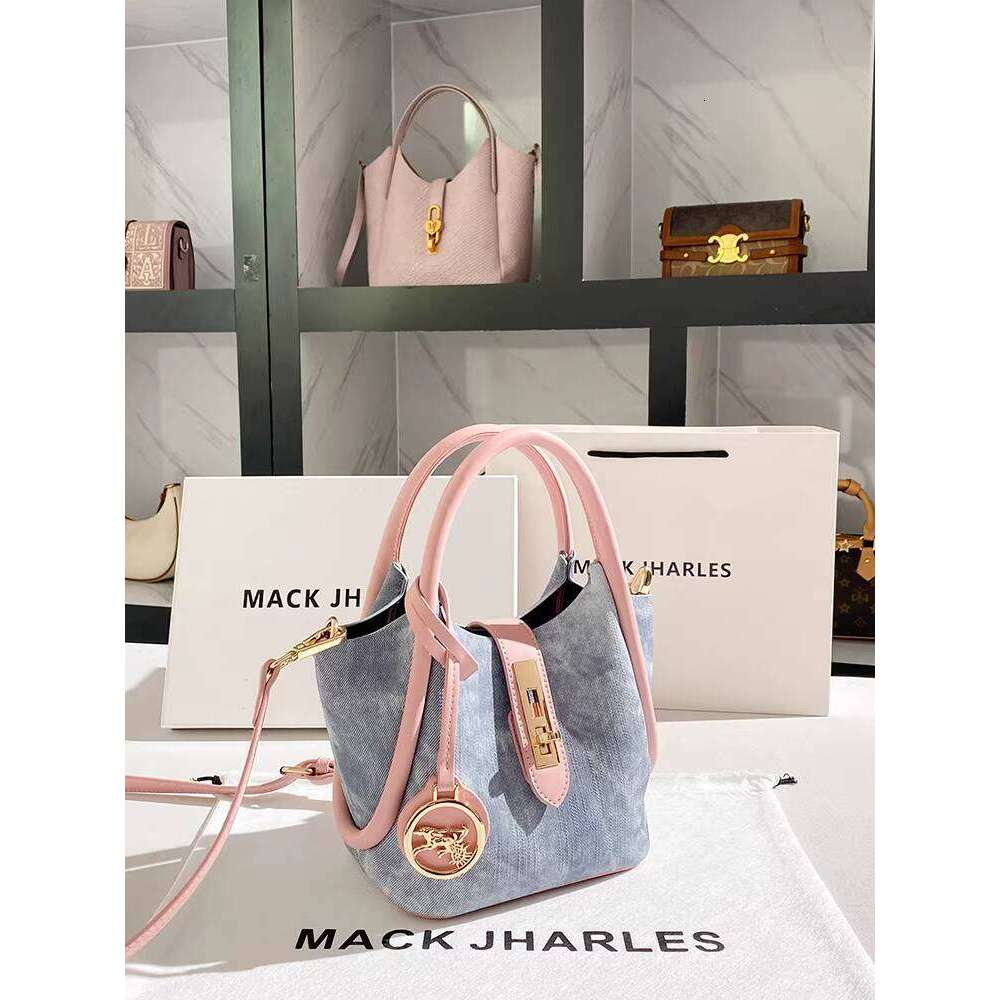 MACK JHARLES This Year's Trend Color-Block Basket 2025 New High-End Large Capacity Bucket Bag