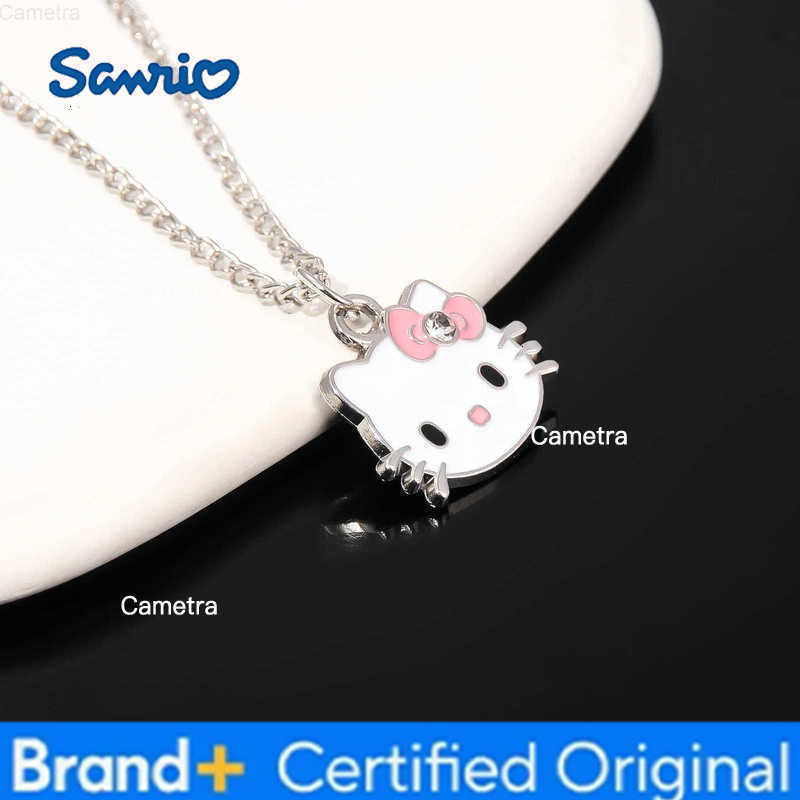 Sanrio Anime Cartoon Hello Kitty Pendant Necklaces Fashion Bow Cute Cat Necklace for Women Men Jewelry Accessories Gifts H251229