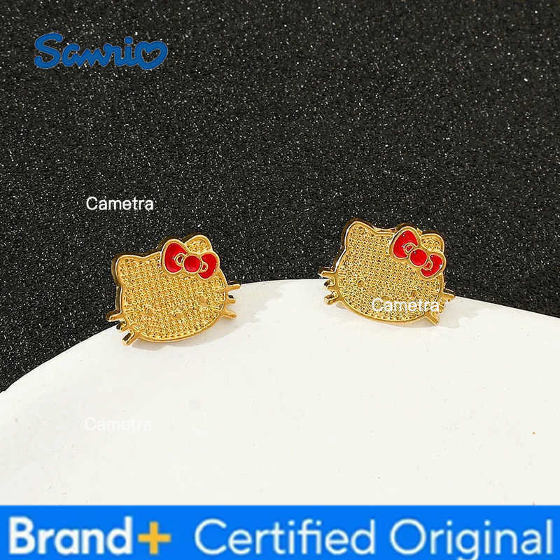 Sanrio Anime Hello Kitty Earrings Anime Cartoon Figure KT Cat Ear Stud Girl Jewelry Accessory Gifts H251229