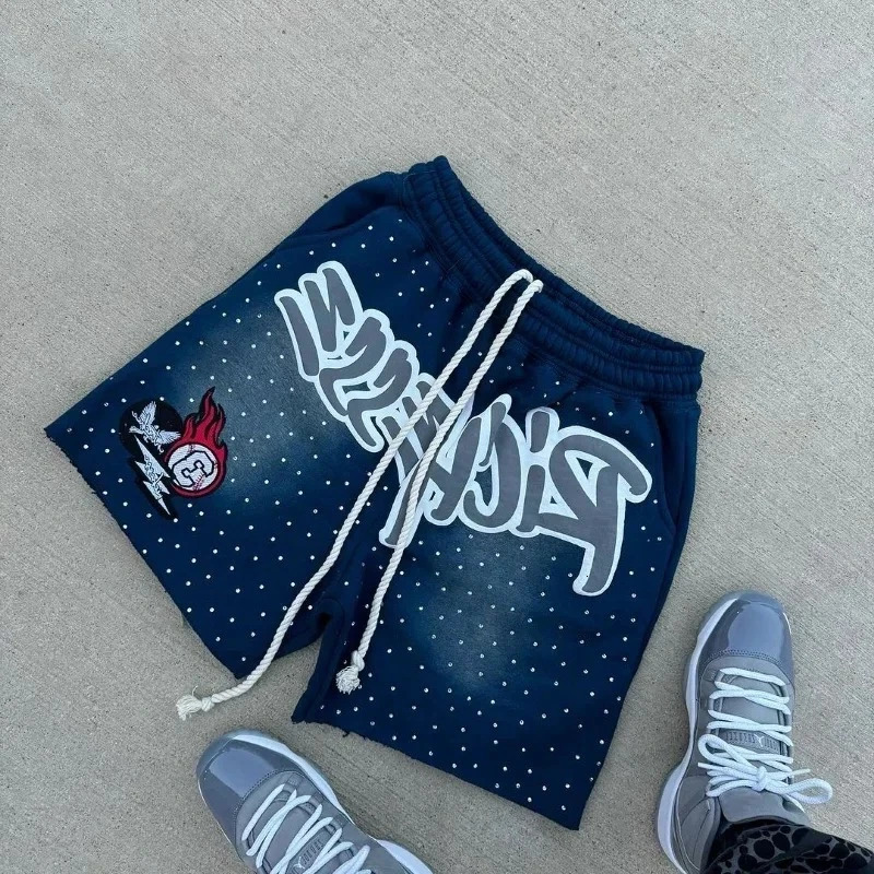 Y2K Harajuku Mens Shorts Letter-printed Sweatpants Fashion Quick-drying Shorts Street Hip Hop Breathable Loose Unisex Shorts 251223