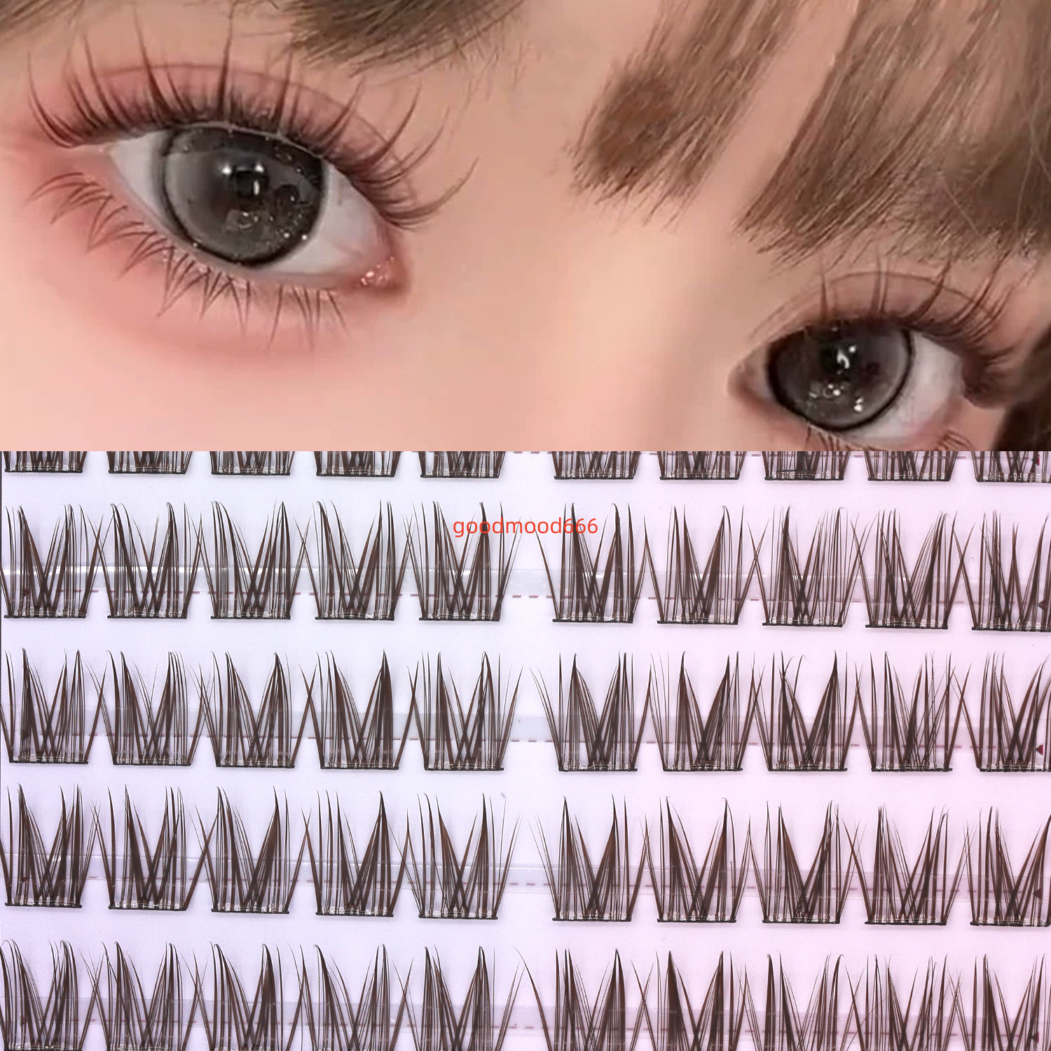 Wholesale New Series Glue Free Eyelashes Self Adhesive Lashes Long Standing Fluffy Natural Looking Style Press on Lashes