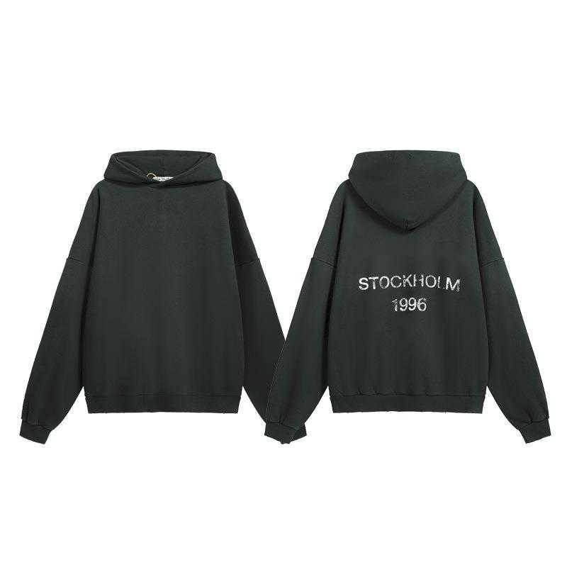 AC1996 Letter Washed Vintage Hoodie High Street American Style Unisex Loose Sweatshirt T251229