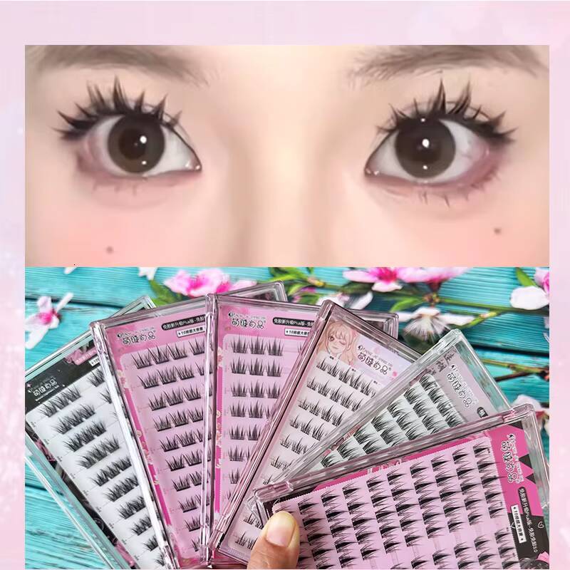 Manga Cluster Lashes Self Adhesive Lash Clusters No Glue Needed Natural Wispy Individual Lashes Korean Makeup