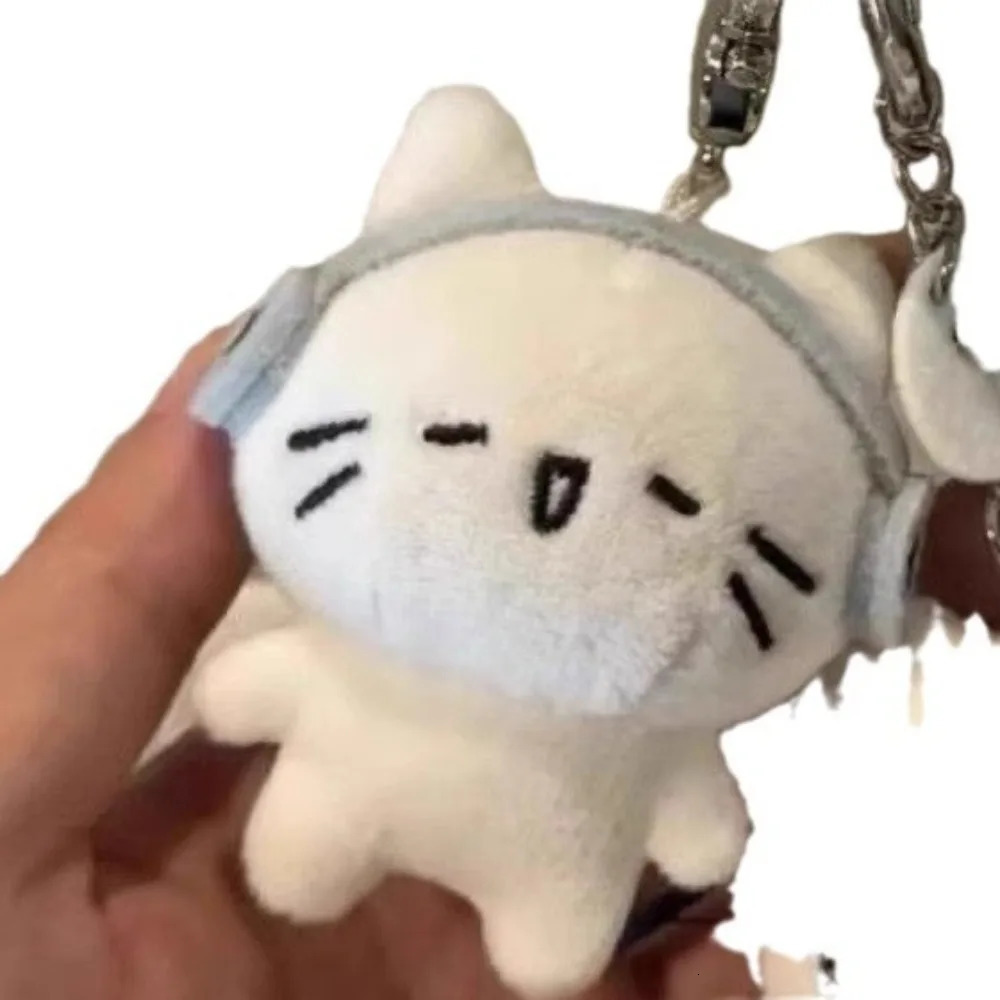 Arrival Headphone Cat Cartoon Stereo Modelling Cute Plush Doll Toy Bag Pendant for Girl Couple Korea Key Chains Gift 251219