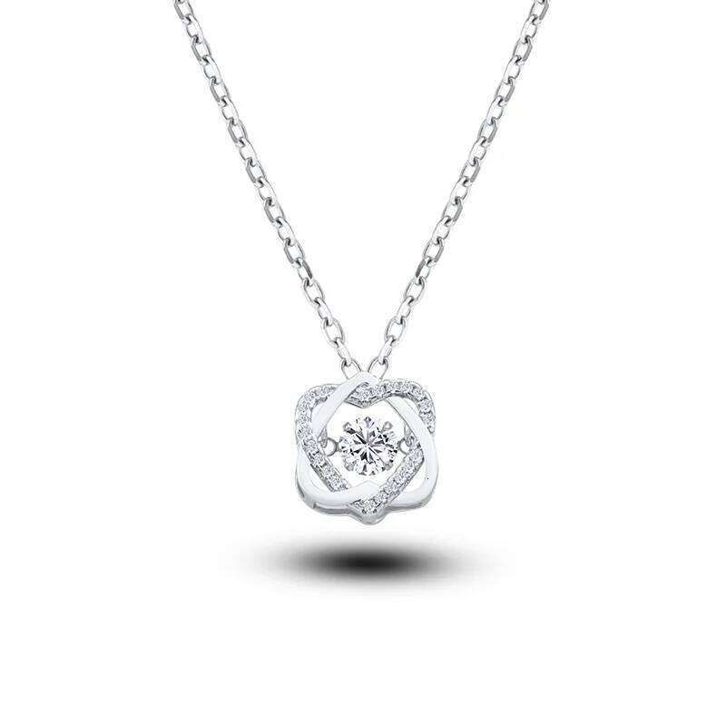 0.5ct GRA Moissanite Necklace for Women Sparkling Simulated Diamond Pendant Beating Heart S925 Silver Fine Jewelry Gift 91d