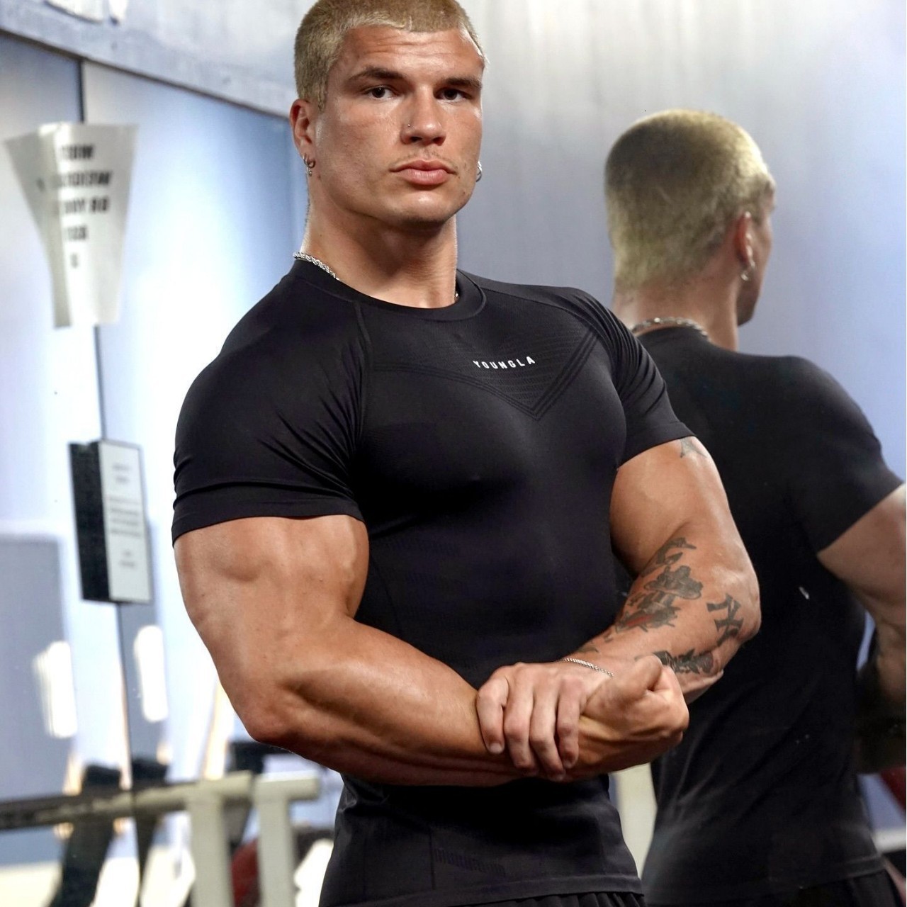 Mens T-Shirt Sports Fitness Quick-Dry Breathable Stretch Fitness Shirt Jogger Outdoor Running Basketball Shirt 250825