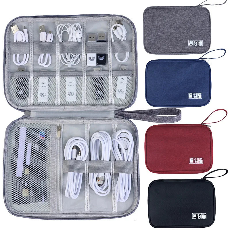 Travel cable storage bag portable waterproof digital electronic storage bag USB data cable charger plug storage bag cable storag 251224
