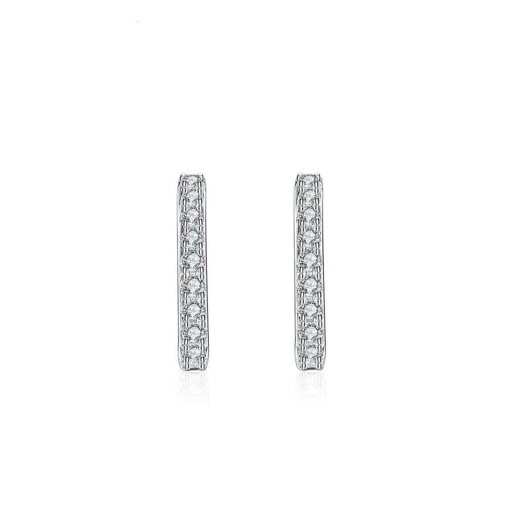 D Color Moissanite Hoop Earring 925 Sterling Silver Plated with 18k Gold Earrings for Women Party Wedding Jewelry Wholesale b00