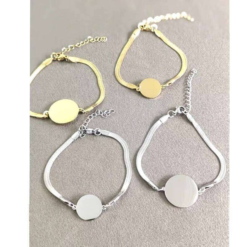 10pcs 3mm 304 Stainless Steel Flat Chain Simple For Men Retro Jewelry Trendy Accessories Women Bracelet 25H1229