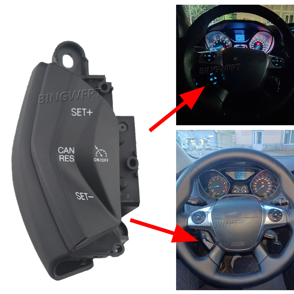 New Steering Wheel Cruise Control Buttons Car Multi-functional Steering Wheel Button Switch For Ford Focus 3 2012-2014 For Kuga 201
