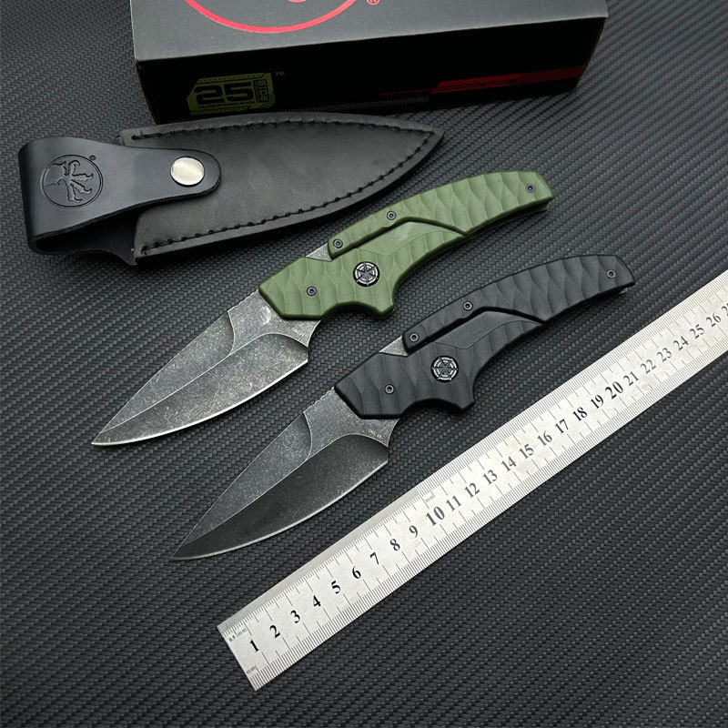 Microtechnology folding knife 8cr13 blade camping outdoor survival knife portable knife