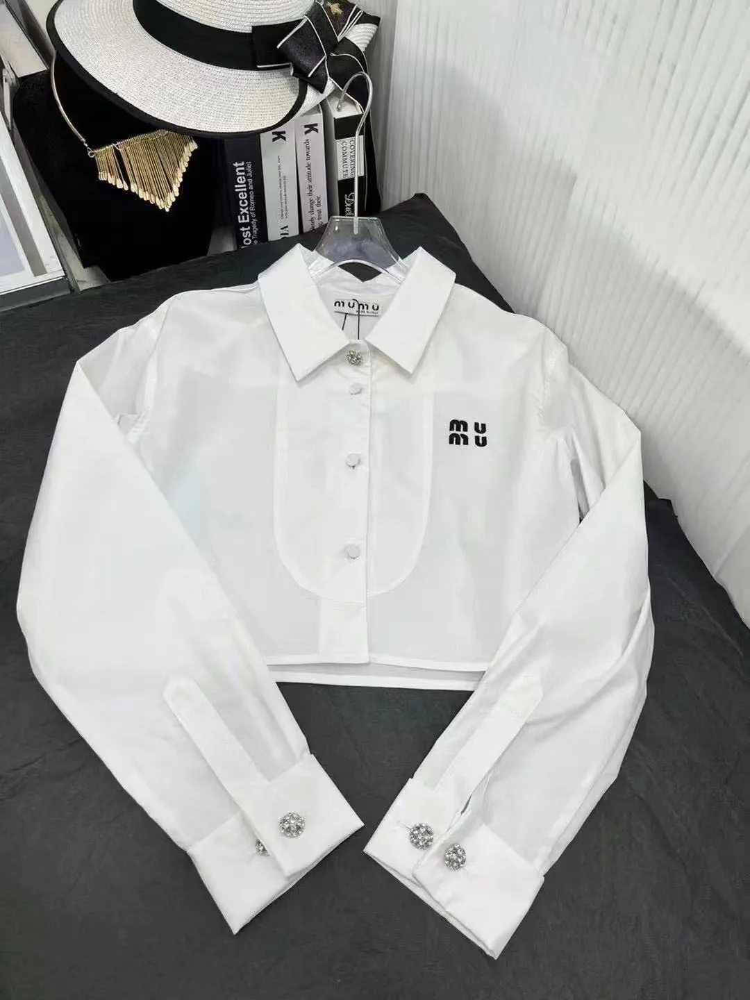 Loose Designer Shirts Women White Blouse Fashion Spring Embroidery Luxury Base Shirt womens long sleeve lapel coat tops T-Shirt Size SML66