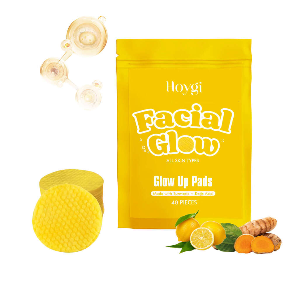 Hoygi Turmeric Pads Gentle Cleansing for Facial Improves Dull Skin Cleanses Soothes Nourishes