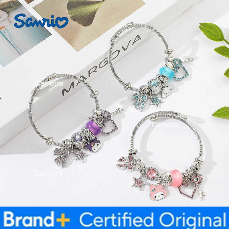 Sanrio Melody Kuromi Cinnamoroll Bracelet for Women Cartoon Anime Action Figures Jewelry Birthday Accessories Gift H251229