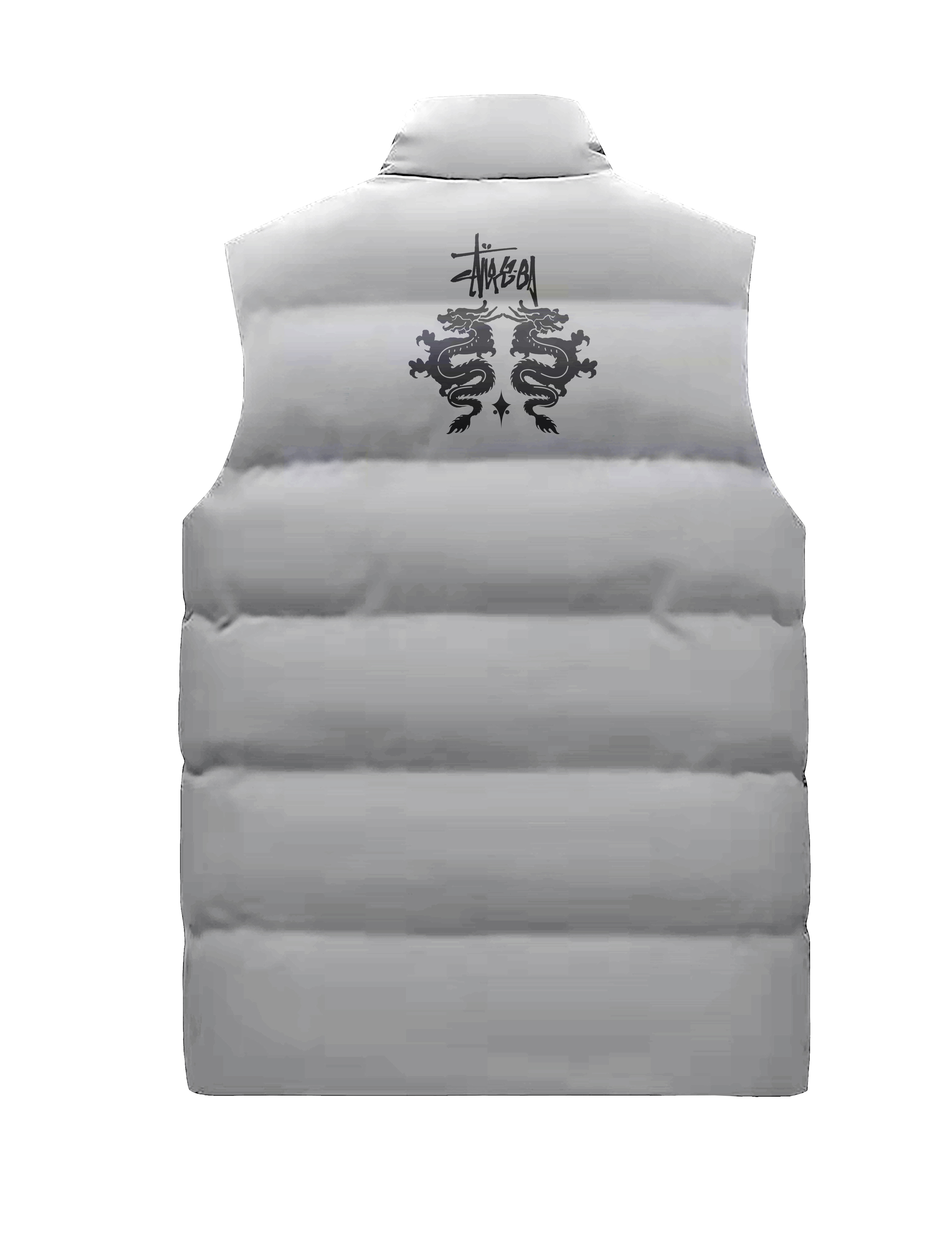 Men's Vests Down Vest Fleece Warm Casual loose thick jacket High-end luxury Patterned Print Insert The Bag Through Side Seam Outdoor Jogging Coat